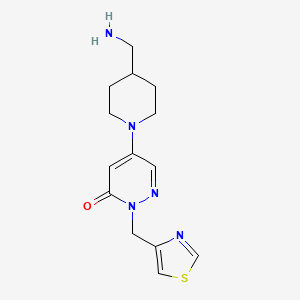 5-[4-(aminomethyl)-1-piperidinyl]-2-(1,3-thiazol-4-ylmethyl)-3(2H)-pyridazinone hydrochloride