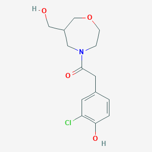 2-chloro-4-{2-[6-(hydroxymethyl)-1,4-oxazepan-4-yl]-2-oxoethyl}phenol