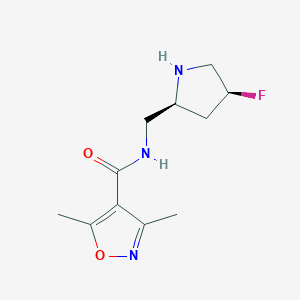 N-{[(2S,4S)-4-fluoro-2-pyrrolidinyl]methyl}-3,5-dimethyl-4-isoxazolecarboxamide hydrochloride