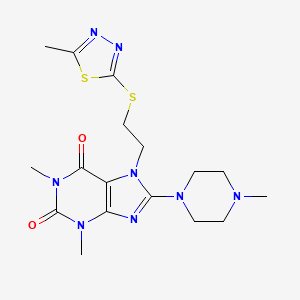 1,3-dimethyl-8-(4-methyl-1-piperazinyl)-7-{2-[(5-methyl-1,3,4-thiadiazol-2-yl)thio]ethyl}-3,7-dihydro-1H-purine-2,6-dione