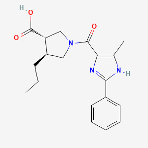 (3S*,4S*)-1-[(5-methyl-2-phenyl-1H-imidazol-4-yl)carbonyl]-4-propylpyrrolidine-3-carboxylic acid