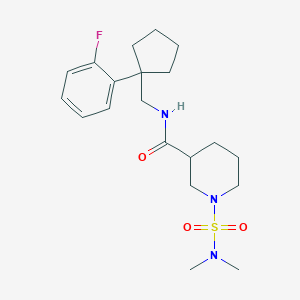 1-[(dimethylamino)sulfonyl]-N-{[1-(2-fluorophenyl)cyclopentyl]methyl}-3-piperidinecarboxamide