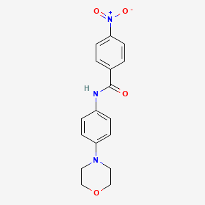 molecular formula C17H17N3O4 B5582567 N-[4-(4-morpholinyl)phenyl]-4-nitrobenzamide CAS No. 303972-21-6