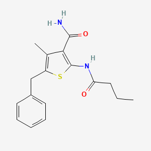 5-benzyl-2-(butyrylamino)-4-methyl-3-thiophenecarboxamide