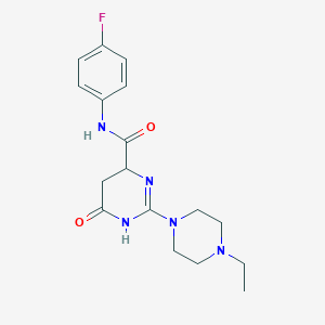 2-(4-ethylpiperazin-1-yl)-N-(4-fluorophenyl)-6-oxo-3,4,5,6-tetrahydropyrimidine-4-carboxamide