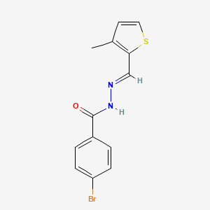 molecular formula C13H11BrN2OS B5582610 4-bromo-N'-[(E)-(3-methylthiophen-2-yl)methylidene]benzohydrazide 