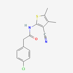 2-(4-chlorophenyl)-N-(3-cyano-4,5-dimethyl-2-thienyl)acetamide