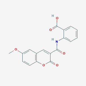 2-{[(6-methoxy-2-oxo-2H-chromen-3-yl)carbonyl]amino}benzoic acid