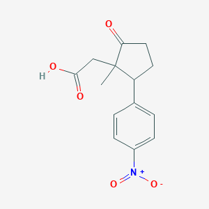 [1-methyl-2-(4-nitrophenyl)-5-oxocyclopentyl]acetic acid