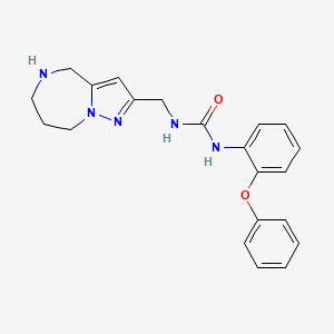 N-(2-phenoxyphenyl)-N'-(5,6,7,8-tetrahydro-4H-pyrazolo[1,5-a][1,4]diazepin-2-ylmethyl)urea