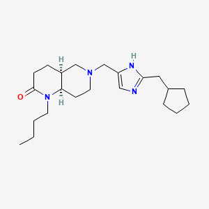 (4aS*,8aR*)-1-butyl-6-{[2-(cyclopentylmethyl)-1H-imidazol-4-yl]methyl}octahydro-1,6-naphthyridin-2(1H)-one