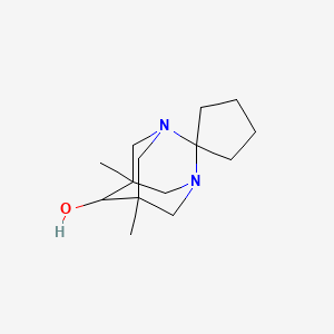 5',7'-dimethyl-1',3'-diazaspiro[cyclopentane-1,2'-tricyclo[3.3.1.1~3,7~]decan]-6'-ol