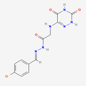 N'-(4-bromobenzylidene)-2-[(3,5-dioxo-2,3,4,5-tetrahydro-1,2,4-triazin-6-yl)amino]acetohydrazide