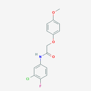 molecular formula C15H13ClFNO3 B5582805 N-(3-chloro-4-fluorophenyl)-2-(4-methoxyphenoxy)acetamide 