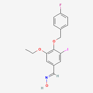 3-ethoxy-4-[(4-fluorobenzyl)oxy]-5-iodobenzaldehyde oxime