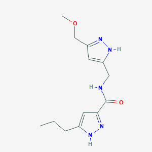 N-{[5-(methoxymethyl)-1H-pyrazol-3-yl]methyl}-3-propyl-1H-pyrazole-5-carboxamide