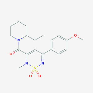 3-[(2-ethyl-1-piperidinyl)carbonyl]-5-(4-methoxyphenyl)-2-methyl-2H-1,2,6-thiadiazine 1,1-dioxide