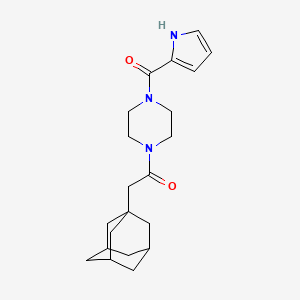 molecular formula C21H29N3O2 B5582870 1-(1-adamantylacetyl)-4-(1H-pyrrol-2-ylcarbonyl)piperazine 