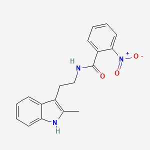 molecular formula C18H17N3O3 B5582874 N-[2-(2-methyl-1H-indol-3-yl)ethyl]-2-nitrobenzamide 