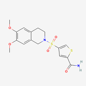 4-[(6,7-dimethoxy-3,4-dihydro-2(1H)-isoquinolinyl)sulfonyl]-2-thiophenecarboxamide