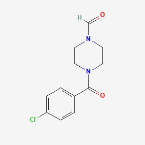 4-(4-chlorobenzoyl)-1-piperazinecarbaldehyde