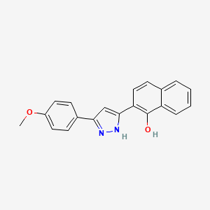 2-[5-(4-methoxyphenyl)-1H-pyrazol-3-yl]-1-naphthol