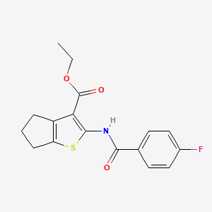 ethyl 2-[(4-fluorobenzoyl)amino]-5,6-dihydro-4H-cyclopenta[b]thiophene-3-carboxylate