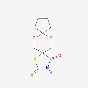 molecular formula C10H13NO4S B5582970 7,13-dioxa-1-thia-3-azadispiro[4.2.4.2]tetradecane-2,4-dione 