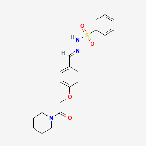 N'-{4-[2-oxo-2-(1-piperidinyl)ethoxy]benzylidene}benzenesulfonohydrazide