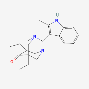 5,7-diethyl-2-(2-methyl-1H-indol-3-yl)-1,3-diazatricyclo[3.3.1.1~3,7~]decan-6-one