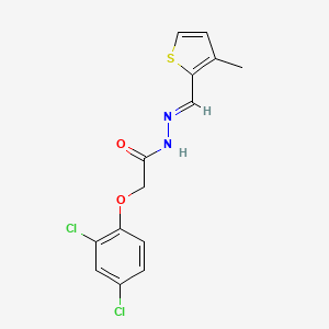 molecular formula C14H12Cl2N2O2S B5583002 2-(2,4-dichlorophenoxy)-N'-[(3-methyl-2-thienyl)methylene]acetohydrazide 