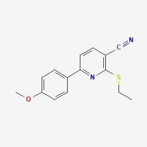 molecular formula C15H14N2OS B5583008 2-(ethylthio)-6-(4-methoxyphenyl)nicotinonitrile 