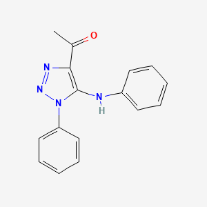 1-(5-Anilino-1-phenyltriazol-4-yl)ethanone