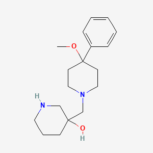 3-[(4-methoxy-4-phenyl-1-piperidinyl)methyl]-3-piperidinol dihydrochloride