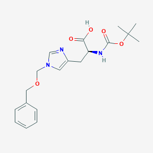 molecular formula C19H25N3O5 B558303 L-组氨酸，N-[(1,1-二甲基乙氧基)羰基]-3-[(苯甲氧基)甲基]- CAS No. 79950-65-5