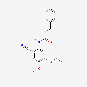 N-(2-cyano-4,5-diethoxyphenyl)-3-phenylpropanamide