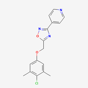 4-{5-[(4-chloro-3,5-dimethylphenoxy)methyl]-1,2,4-oxadiazol-3-yl}pyridine