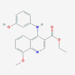 ethyl 4-[(3-hydroxyphenyl)amino]-8-methoxy-3-quinolinecarboxylate