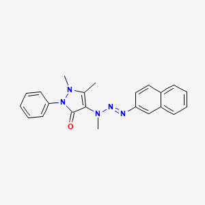 molecular formula C22H21N5O B5583054 1,5-dimethyl-4-[1-methyl-3-(2-naphthyl)-2-triazen-1-yl]-2-phenyl-1,2-dihydro-3H-pyrazol-3-one 