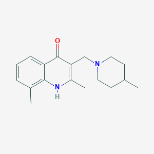 2,8-dimethyl-3-[(4-methyl-1-piperidinyl)methyl]-4-quinolinol