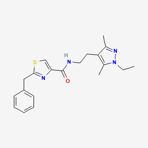 2-benzyl-N-[2-(1-ethyl-3,5-dimethyl-1H-pyrazol-4-yl)ethyl]-1,3-thiazole-4-carboxamide