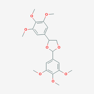 molecular formula C21H26O8 B055831 (+/-)Cis-2,5-bis(3,4,5-trimethoxyphenyl)-1,3-dioxolane CAS No. 116673-47-3