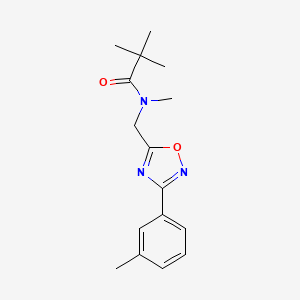 molecular formula C16H21N3O2 B5583102 N,2,2-trimethyl-N-{[3-(3-methylphenyl)-1,2,4-oxadiazol-5-yl]methyl}propanamide 