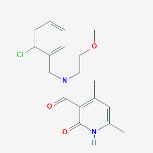 molecular formula C18H21ClN2O3 B5583132 N-(2-chlorobenzyl)-N-(2-methoxyethyl)-4,6-dimethyl-2-oxo-1,2-dihydro-3-pyridinecarboxamide 