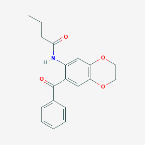 molecular formula C19H19NO4 B5583184 N-(7-benzoyl-2,3-dihydro-1,4-benzodioxin-6-yl)butanamide 