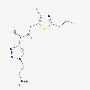 1-(2-aminoethyl)-N-[(4-methyl-2-propyl-1,3-thiazol-5-yl)methyl]-1H-1,2,3-triazole-4-carboxamide