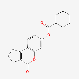 4-oxo-1,2,3,4-tetrahydrocyclopenta[c]chromen-7-yl cyclohexanecarboxylate