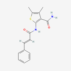 2-(cinnamoylamino)-4,5-dimethyl-3-thiophenecarboxamide