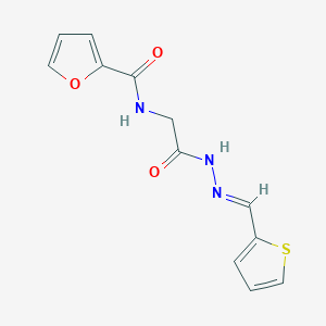 molecular formula C12H11N3O3S B5583273 N-{2-oxo-2-[2-(2-thienylmethylene)hydrazino]ethyl}-2-furamide 