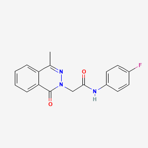 molecular formula C17H14FN3O2 B5583277 N-(4-fluorophenyl)-2-(4-methyl-1-oxo-2(1H)-phthalazinyl)acetamide 